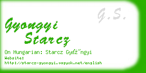 gyongyi starcz business card